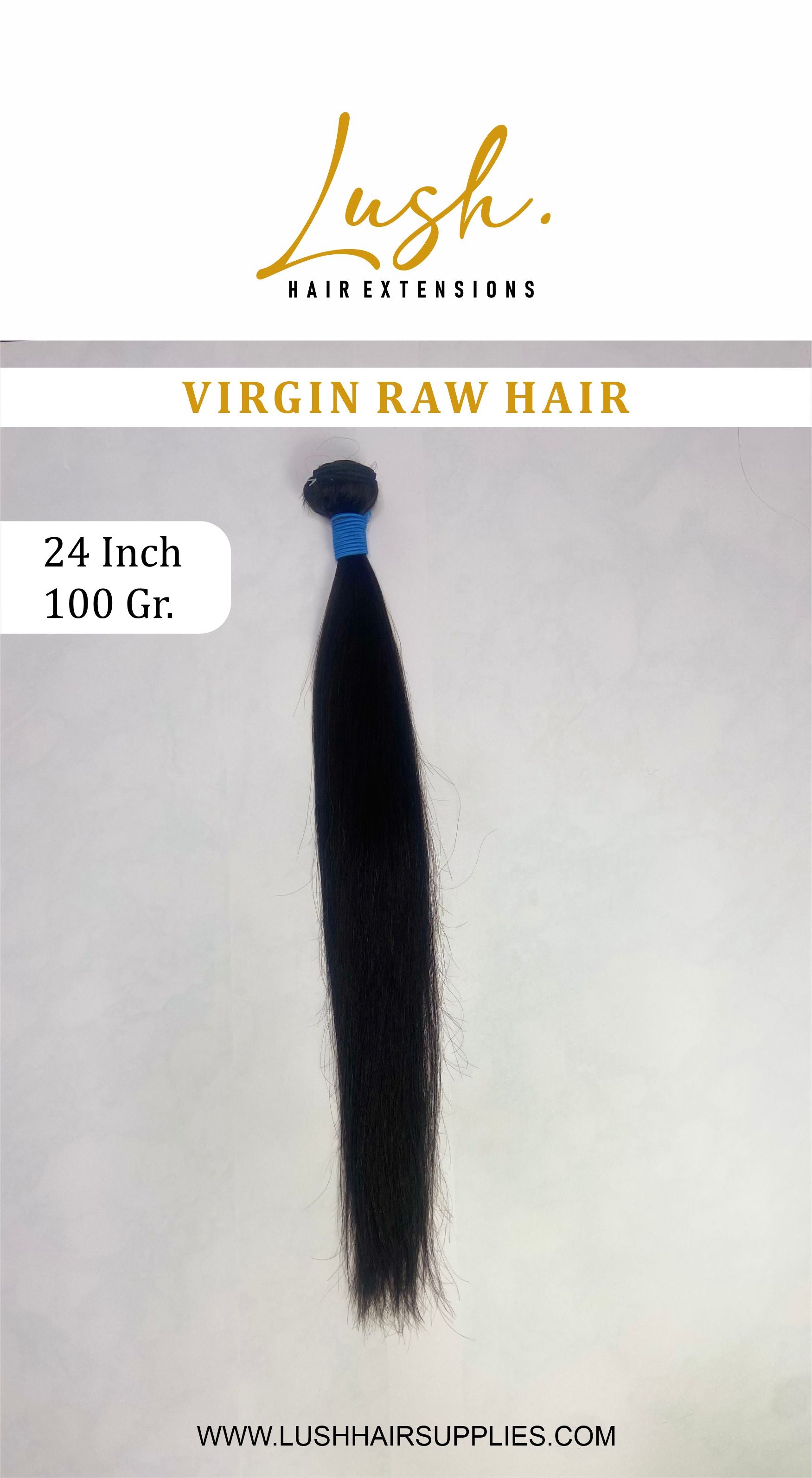 RAW HAIR EXTENSION BLCK 24"